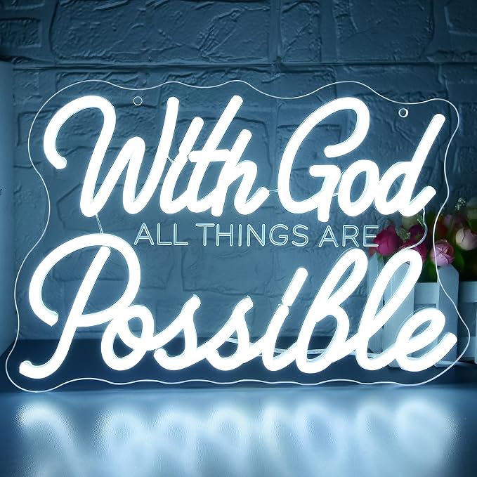 With God All Things Are Possible Neon Sign by BlecodeNeonSign