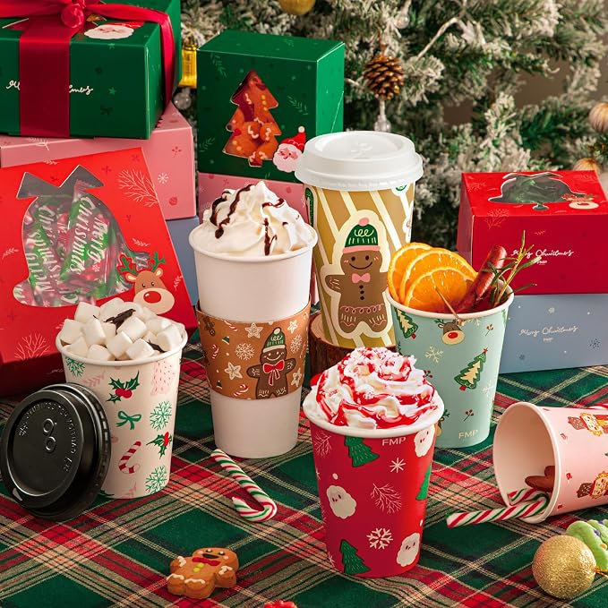 FMP Brands 1000 Pack Christmas Coffee Sleeves - Image 7