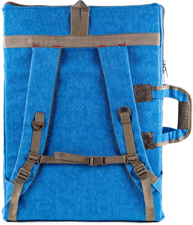 TRANSON Art Portfolio Case Artist Backpack Canvas Bag Large 26” x 19.5” - Image 5