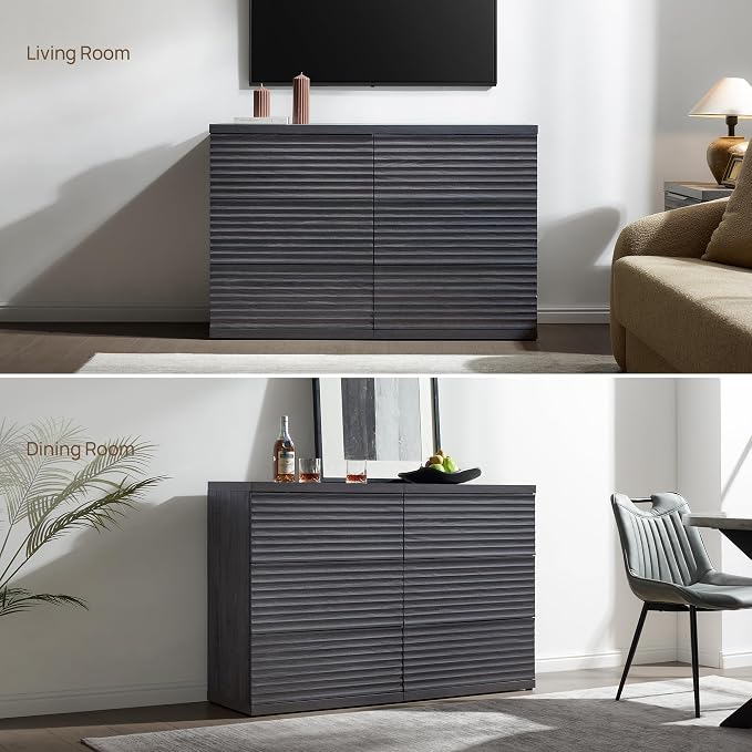 SICOTAS Fluted Sideboard Buffet Cabinet - Image 8