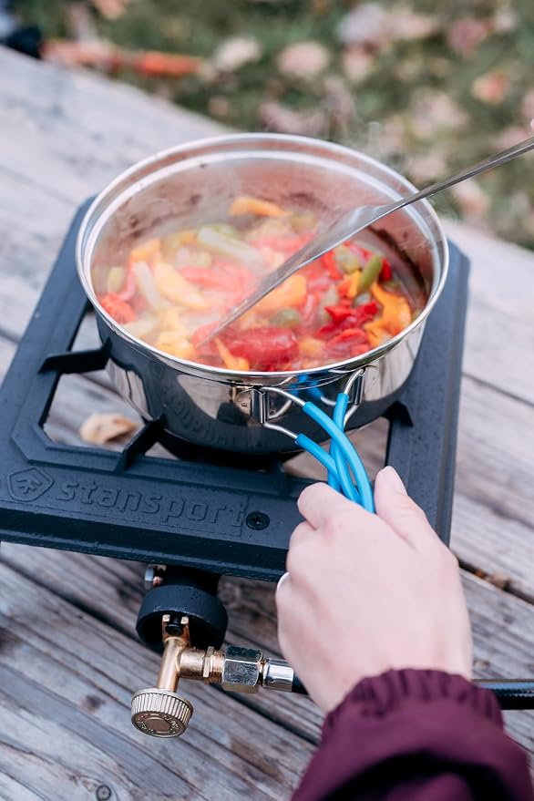 Stansport Stainless Steel Camping Cookware Set – Durable Nesting Mess Kit - Image 3