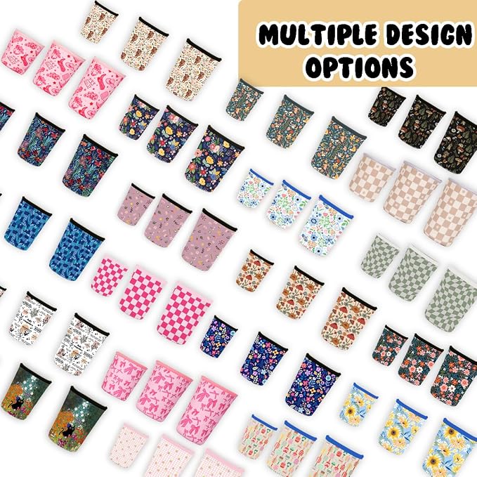 Reusable 3-Pack Iced Coffee Cup Sleeve, Insulated Neoprene, Beverage Holder - Image 6