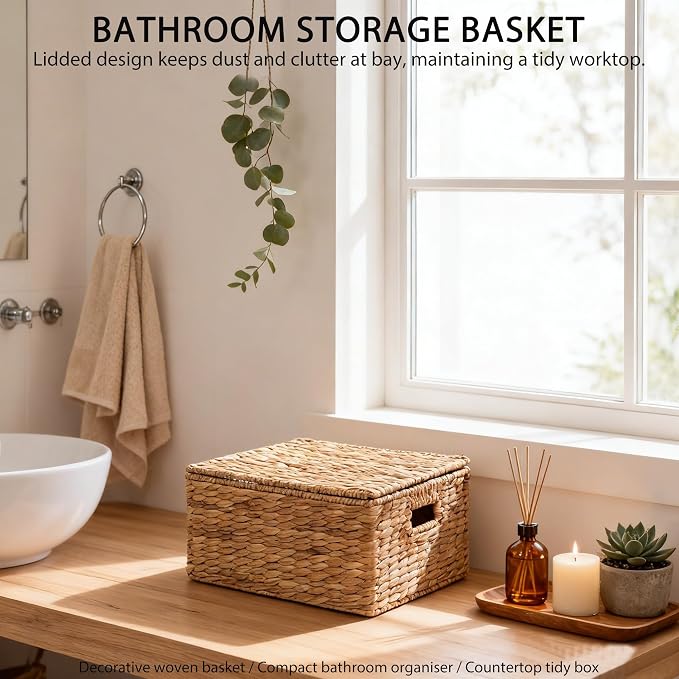 Large Water Hyacinth Storage Basket - Image 4