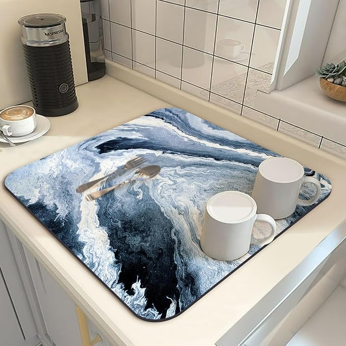 Coffee Bar Mat Rubber Dish Drying Mat - Image 2
