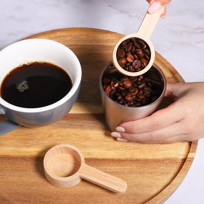 4 PCS Wooden Measuring Spoons Coffee Wooden Scoop - Image 4