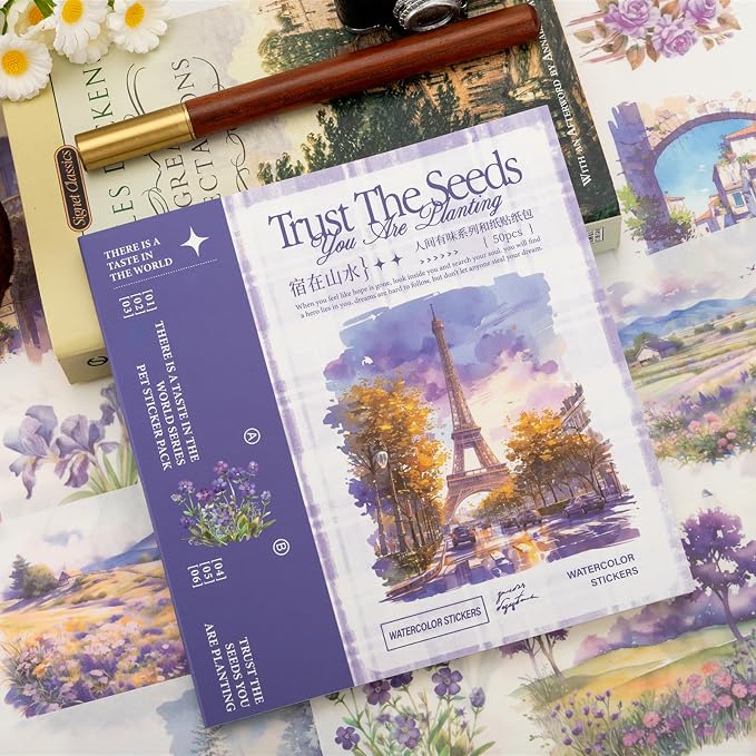 Colorful Landscape Theme Sticker Scrapbooking Supplies - Image 5