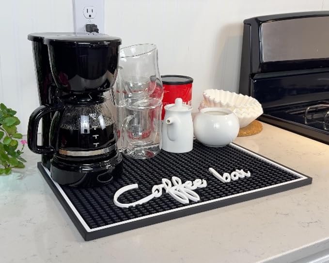 Coffee Bar Mat for Countertop, Silicone Espresso Machine Mat 18x12 Inch – - Image 6