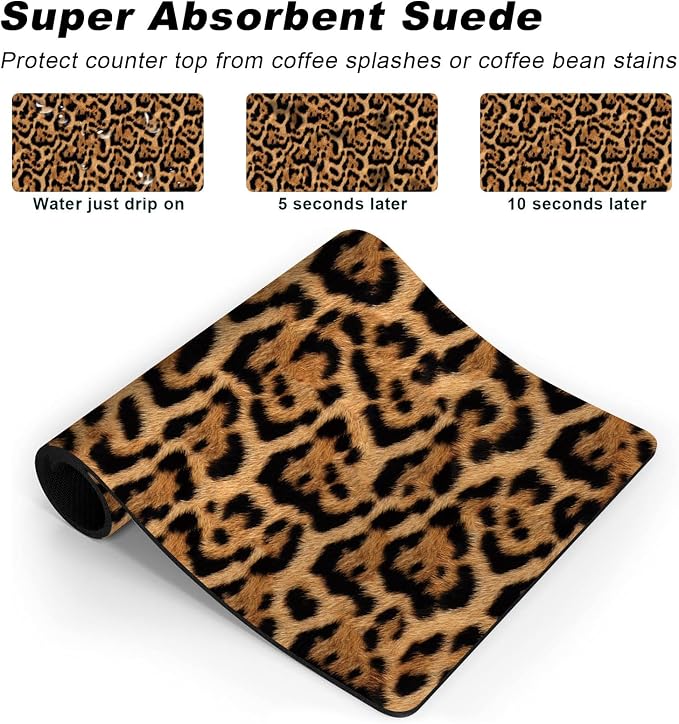 Coffee Mat, Coffee Bar Accessories Fit Under Coffee Maker Espresso Machine - Image 3