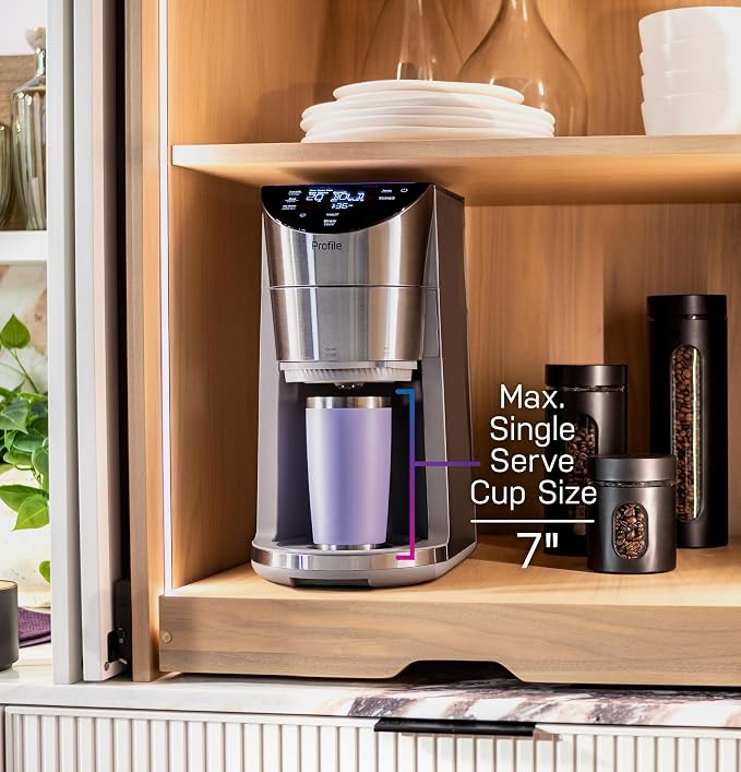 GE Profile Smart Grind & Brew Coffee Maker w/Podless Single Serve, 90oz Water - Image 4