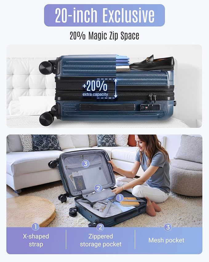 LIGHT FLIGHT 3 Piece Luggage Sets - Image 7