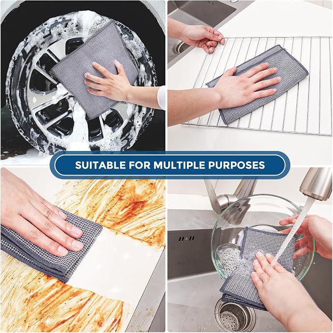 Forggon 10 Pcs New Upgrade 3-Layer Non Scratch Wire Dishcloth, Wire Dishwashing - Image 5