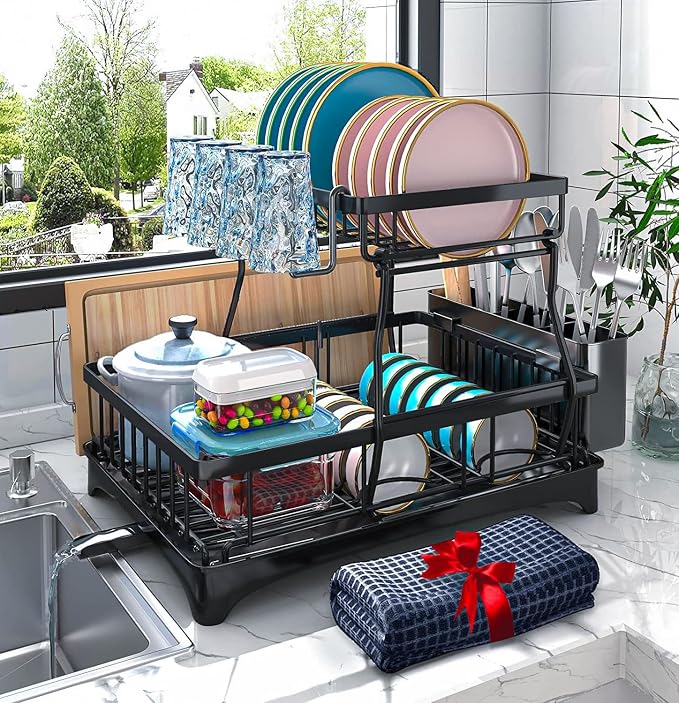 Godboat 2-Tier Dish Drying Rack by Godboat
