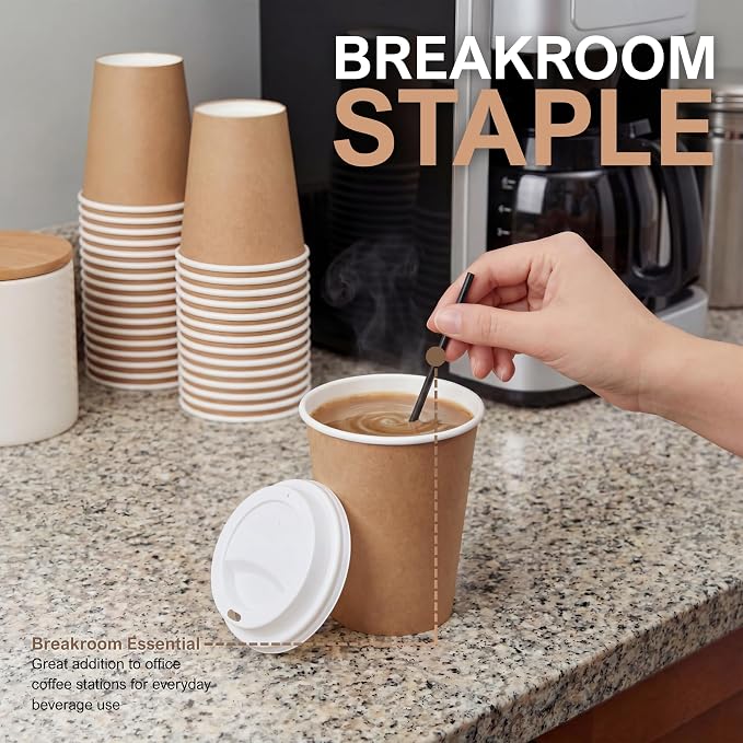 PAMI 1000 Black Stir Straws 5in Disposable Plastic Coffee Stirrers Swizzle - Image 8