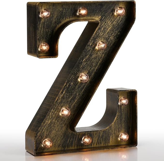 Pooqla Vintage Light Up Marquee Letters by Pooqla
