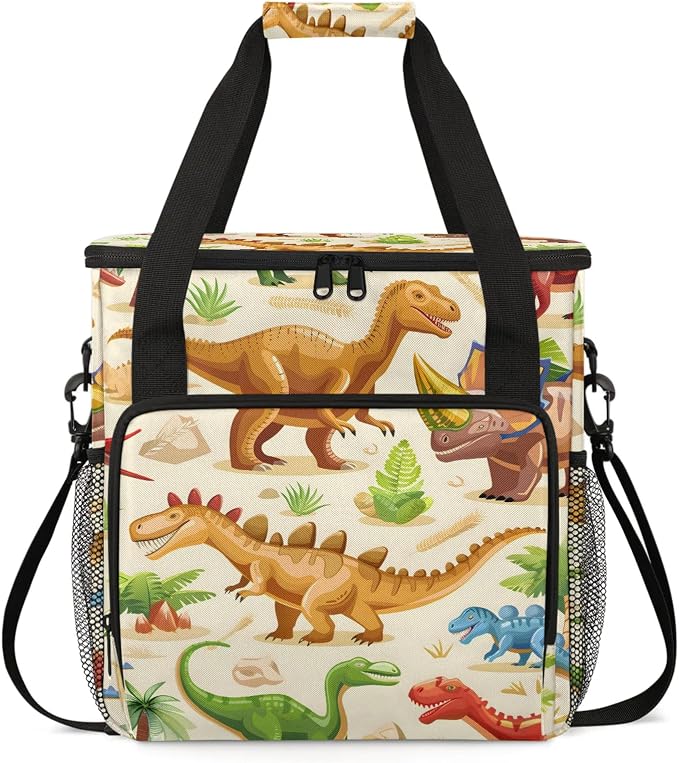 Dino Coffee Maker Carring Bag, Large Insulated Storage Organizer Case Tote Bags by Home