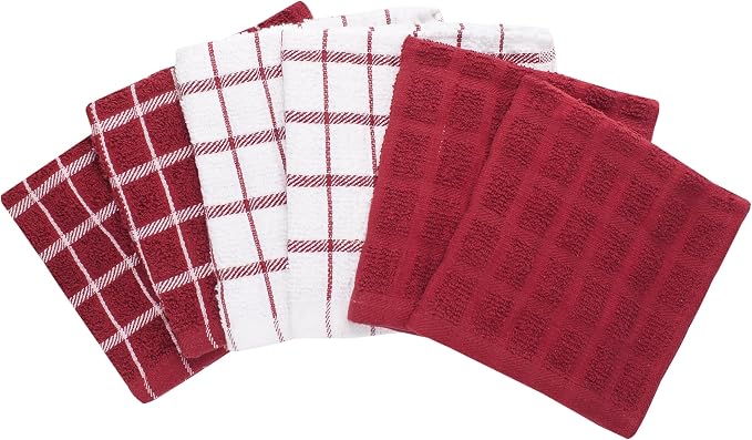 Ritz Terry Check Dish Cloth Set: Highly Absorbent & Super Soft - Image 2