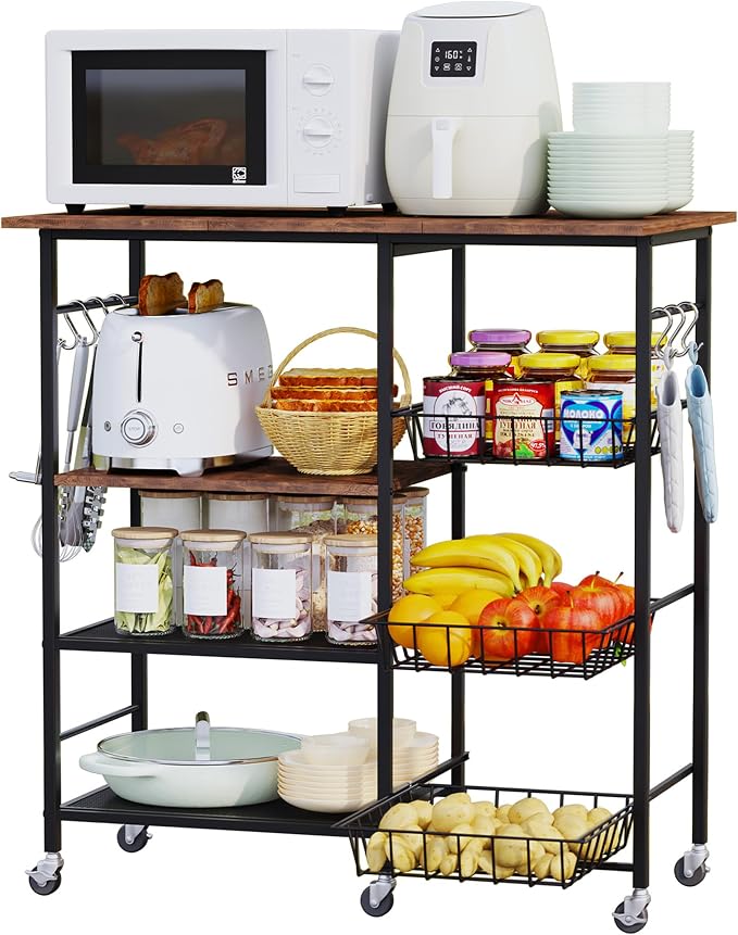 HapiRm Rolling Kitchen Microwave Cart - Image 2