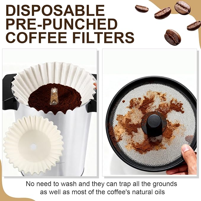 Feifeiya 100 Pcs Pre-punched Holes Coffee Filters - Image 4