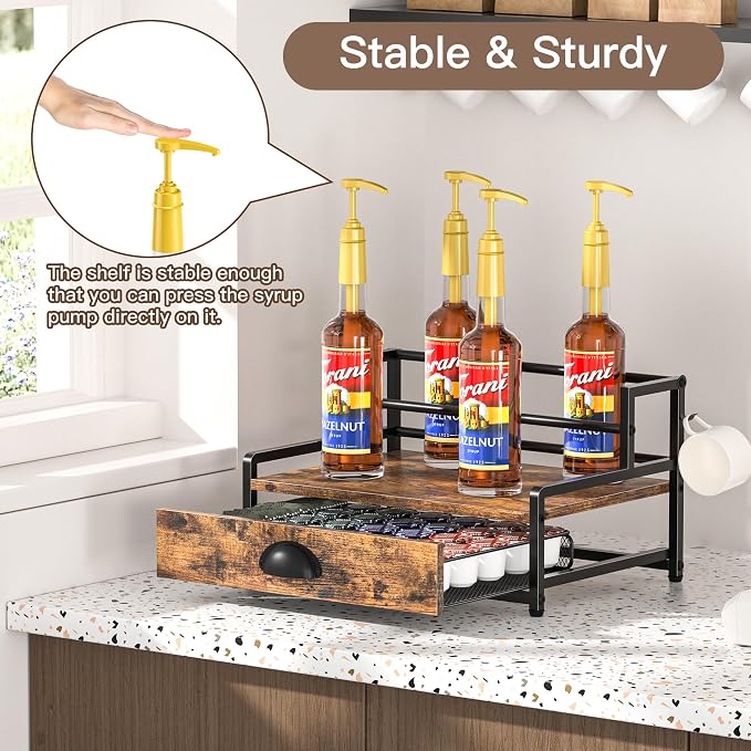 Coffee Syrup Rack Organizer, Coffee Pod Holder - Image 5