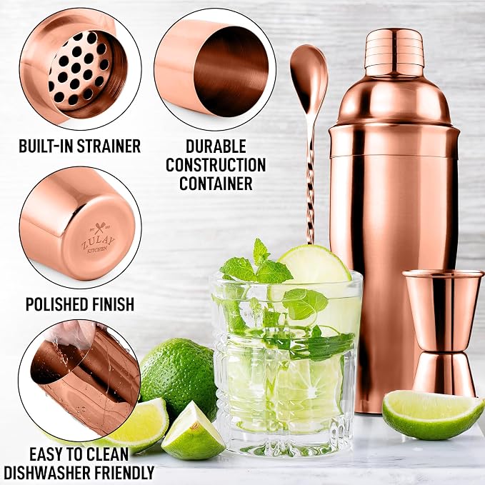 Zulay Cocktail Shaker Set - Image 7