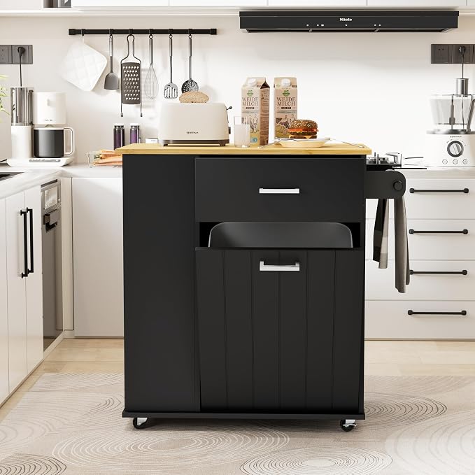 HQZX Rolling Kitchen Island - Image 5