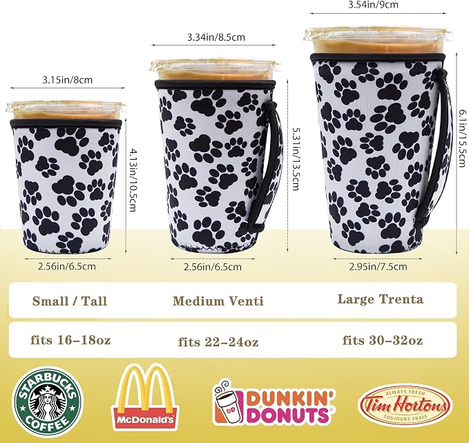 3 Pack Iced Coffee Sleeve Insulator Sleeves - Image 3