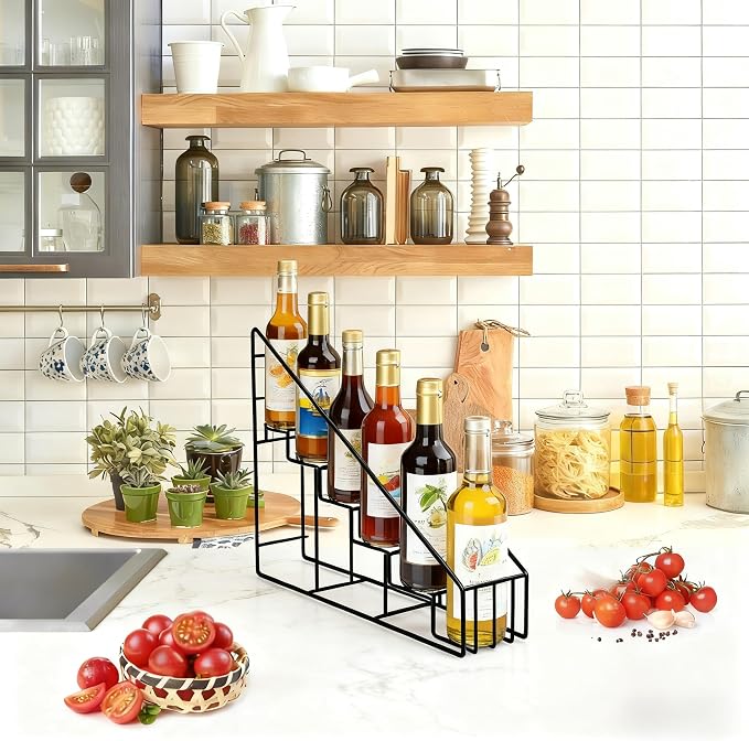FixtureDisplays® Coffee Syrup Bottle Rack Wire Rack Bottle Glorifier Display - Image 3