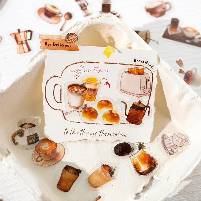 1000 Pcs Coffee Lover Stickers – 2x3cm Waterproof PET Mini Stickers - Image 6