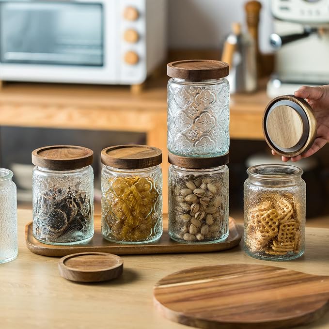 Vintage Glass Kitchen Storage Counter Jar, & Pantry, - Image 4