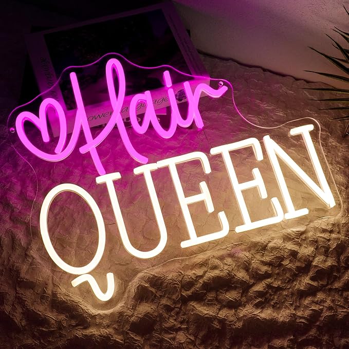 Hair Queen Neon Sign Dimmable Barber Shop Neon Light Sign - Image 6