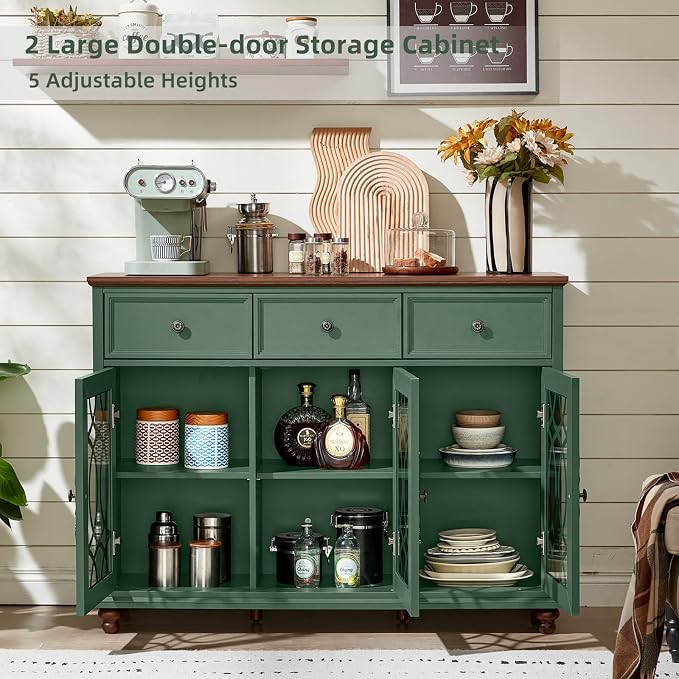 Joaxswe Farmhouse Sideboard Buffet Cabinet - Image 7