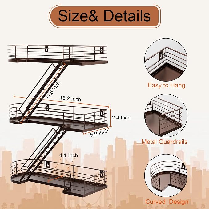 15 Inch Fire Escape Wall Shelf - Image 7
