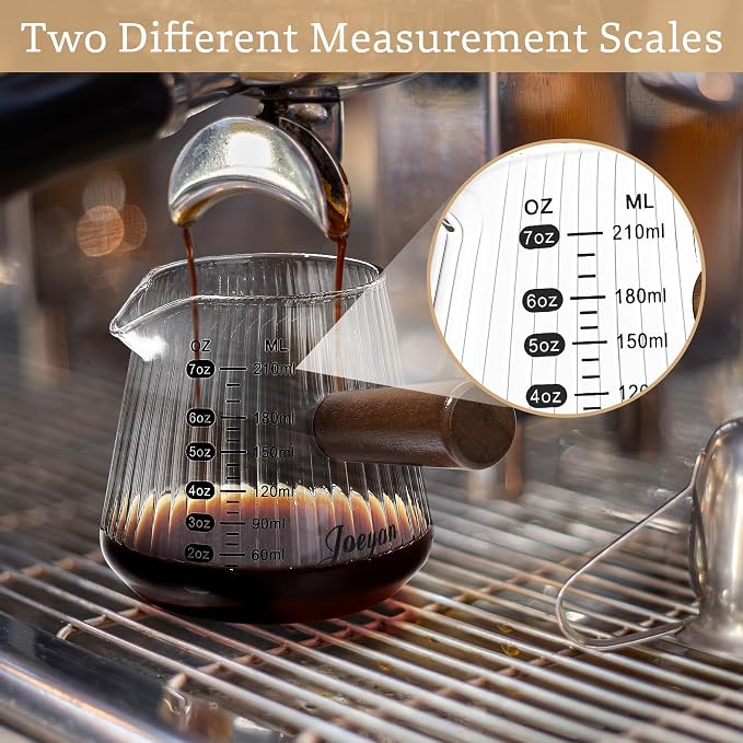 Joeyan Espresso Measuring Cup, 7oz Clear Espresso Shot Cups - Image 3