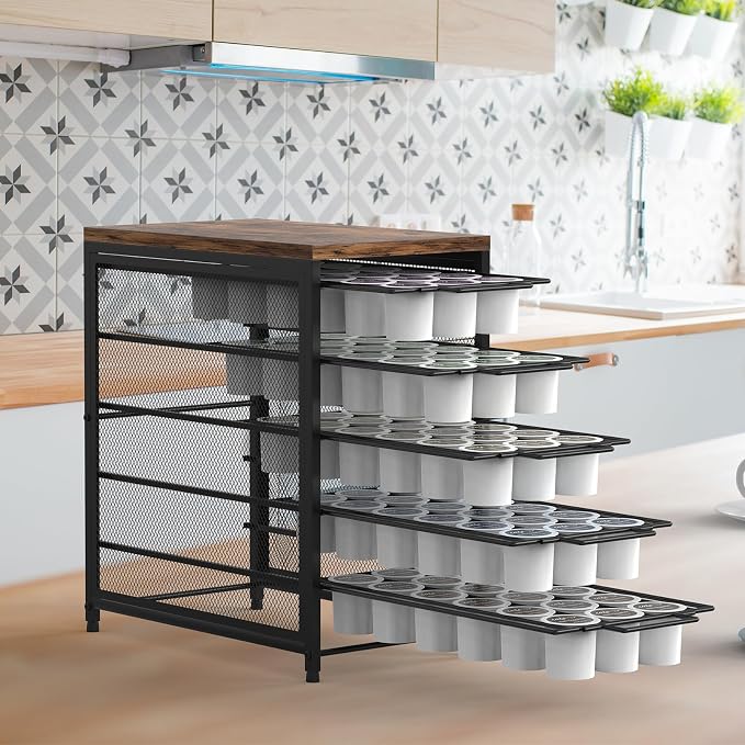 Coffee Pod Holder for K Cups, 5 Tier K Cup Drawer, 90 Pod Pack | Coffee Pod - Image 2