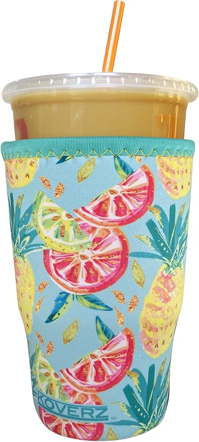 Iced Coffee Sleeve, Insulated Neoprene Cup Sleeve, Fits a 32 Oz. Coffee Cup by Koverz