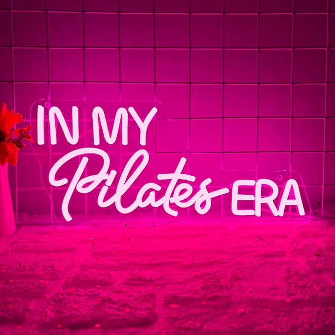 Mutank In My Pilates Era Neon Sign, Yoga Studio Neon Light USB Powered LED by Unknown