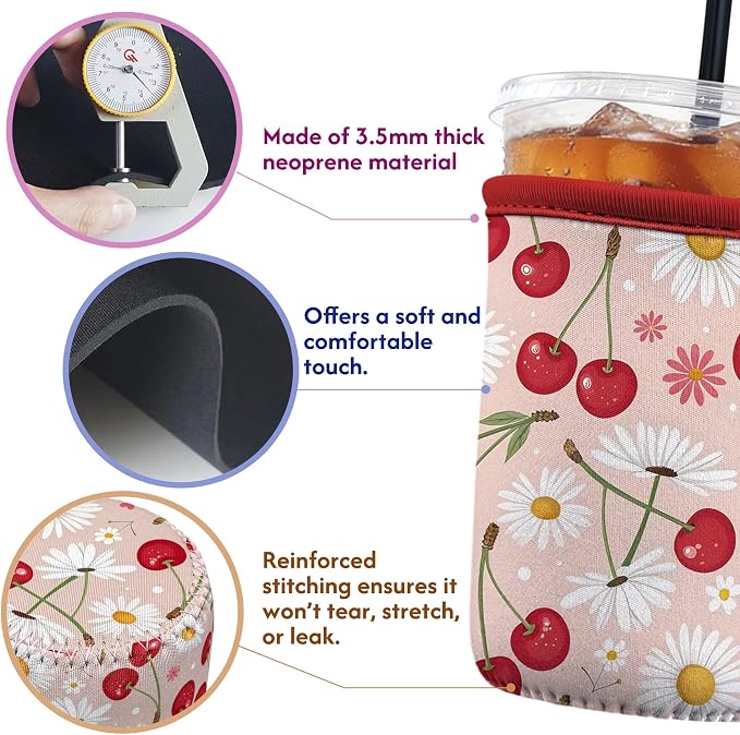 Reusable Insulated Neoprene Iced Coffee Sleeve - Image 2