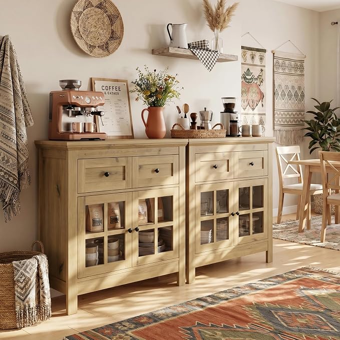 36" Buffet Cabinet Sideboard, Coffee Bar Storage Cabinet - Image 5