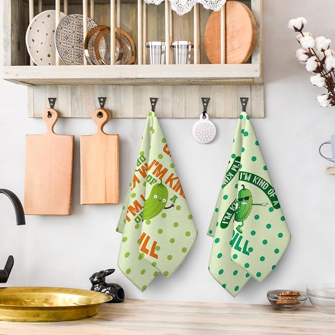Funny Pickle Kitchen Towels Decorative Set of 2, Gifts - Image 5