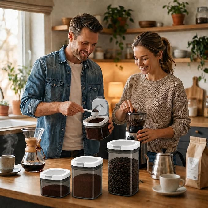 Leezmark 2 Pack Airtight Coffee Canister - Image 5