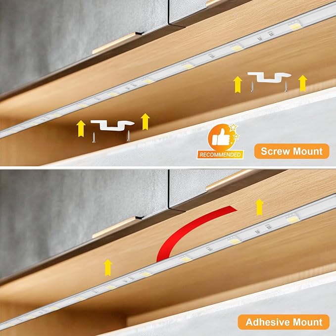 maylit Under Cabinet Strip Lighting Plug in 36in, Ultra Bright Small LED Light - Image 6