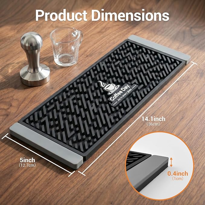 Pour Over Coffee Bar Mat 14"x5" - Image 2