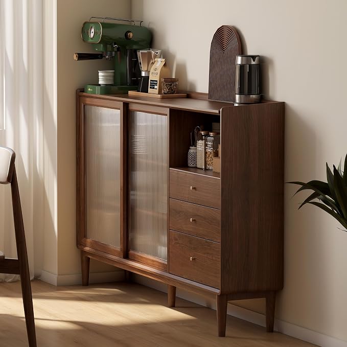 YESWOOD 47'' Rubberwood Narrow Buffet Cabinet - Image 4