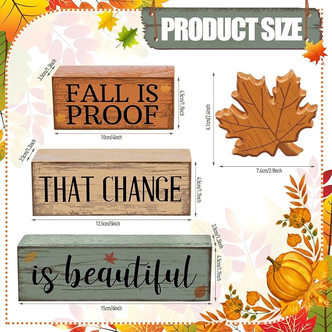 Lineshading 4 Pcs Fall Decoration - Image 3