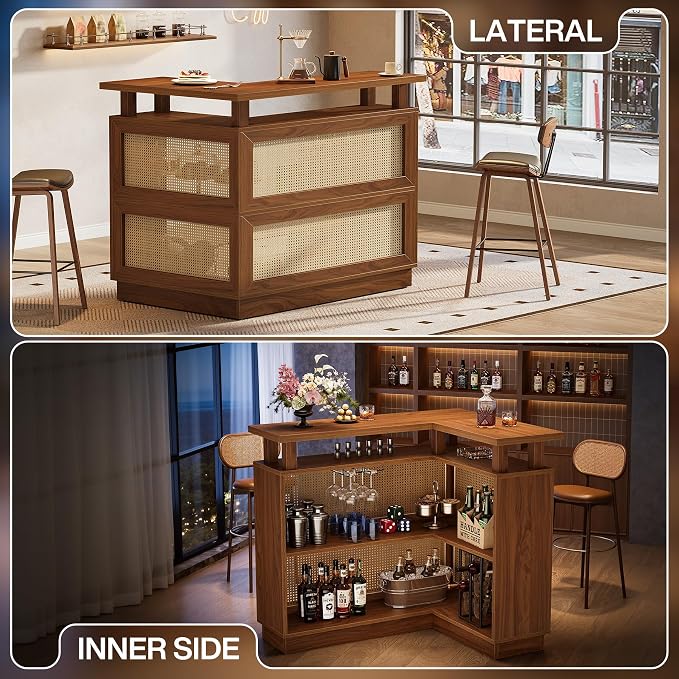 Tribesigns L Shaped Bar Table - Image 7
