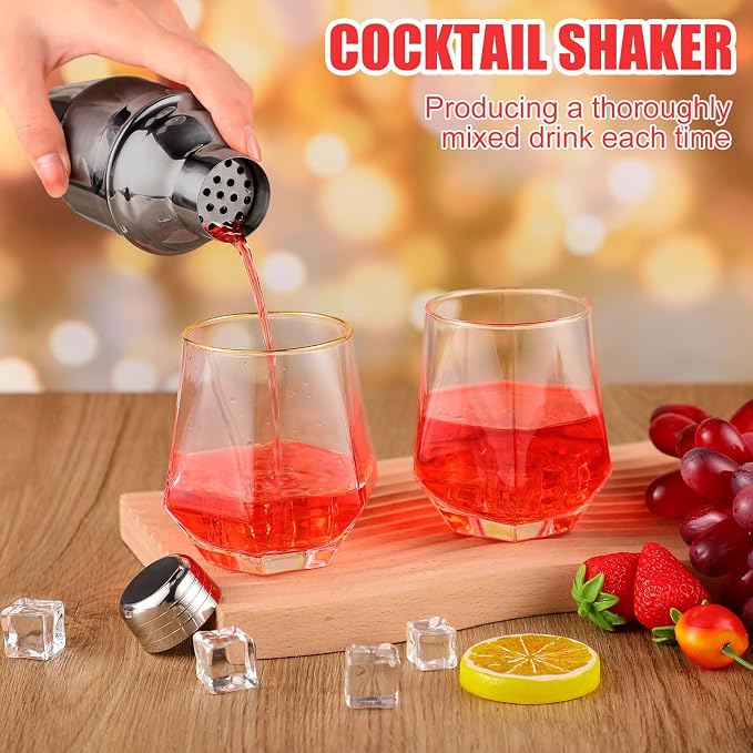 Nitial 6 Pcs Bar Cocktail Shaker Professional Stainless Steel Martini Drink - Image 4