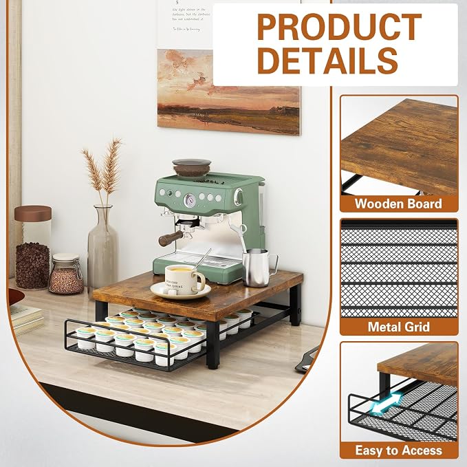 IBUYKE Wooden Coffee Pod Holder - Image 7