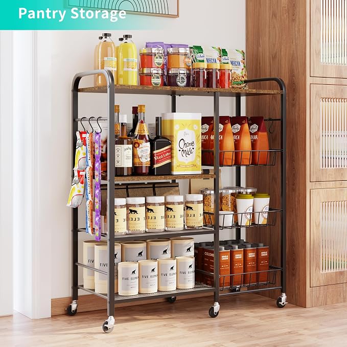 HapiRm Rolling Kitchen Microwave Cart - Image 4