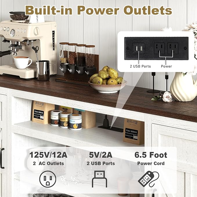 XVD 75" Farmhouse Coffee Bar - Image 4