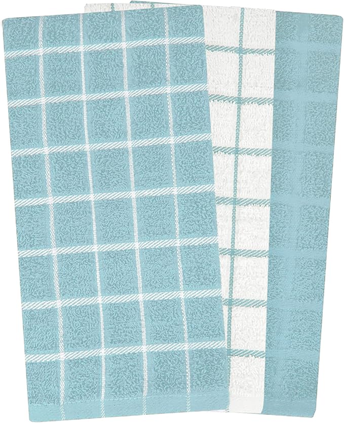 Ritz Premium 100% Cotton Terry Check Kitchen Dish Towels - Image 2